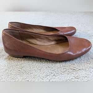 Frye Brown Leather Women's Flats